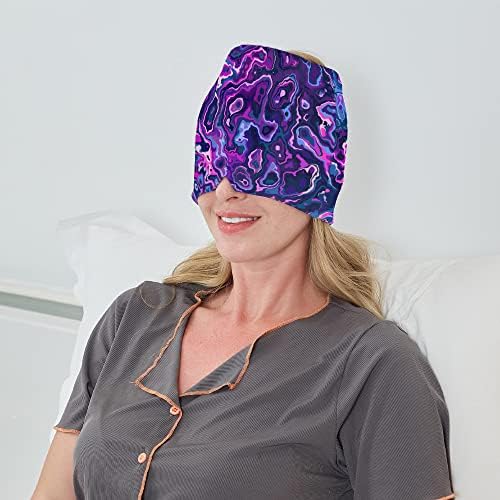 Yeni 2022 Ay Soğuk migren şapka Gotik Anne / Baba Soğuk Kompres Baş Ağrısı Kap Kadın / Erkek Gerilim migren şapka-Mor