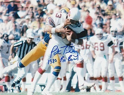 PAT TİLLEY ST. LOUİS CARDİNALS 1980 PRO BOWL EYLEMİ İMZALI 8x10 İmzalı NFL Fotoğrafları