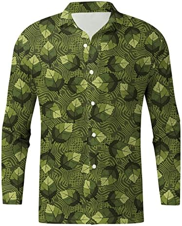 Zpervoba Erkekler Rahat Uzun Kollu Sonbahar Kış 3D Baskılı Gömlek Moda Üst Bluz Gömlek Düz Gömlek Paketi