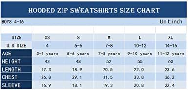 Bahar ve Gege Gençlik Katı Klasik Hoodies Yumuşak Kapşonlu Tam Zip Tişörtü Çocuklar için (3-12 Yıl)