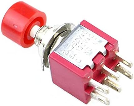 HKTS Anlık 1 NO 1 NC DPDT kırmızı şapka basmalı düğme anahtarı AC 120 V 5A 250 V 2A x 2 ADET
