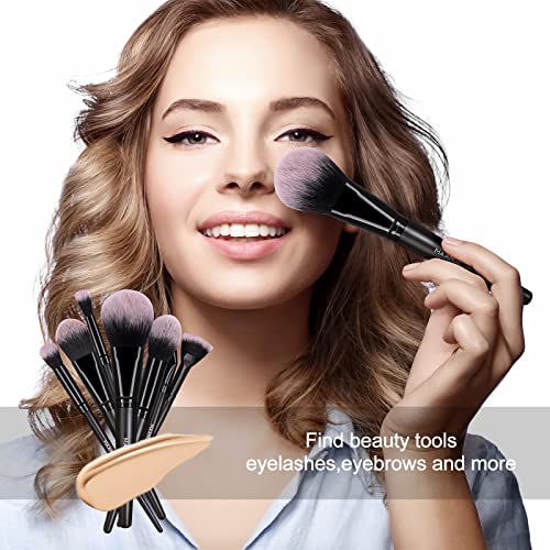 Makyaj fırçası es, MAANGE 18 Adet Premium Sentetik makyaj fırçası es Seti Yumuşak Vakfı Pudra Eyeliner Göz Farı makyaj