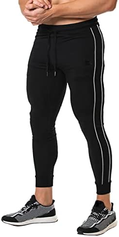 BROKİG Erkek Yan Çift Düzene Joggers Pantolon, Rahat Spor egzersiz pantolonları Slim Fit Konik Sweatpants fermuarlı