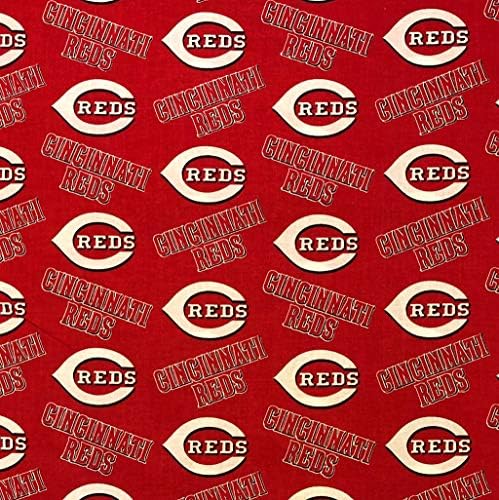 1/2 Yard Geniş-Cincinnati Reds Beyzbol Çuha Kırmızı Pamuklu Kumaş (Kapitone, Dikiş, El Sanatları Projeleri, Yorgan,
