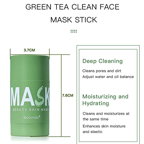 Yüz için NKICAW Reetata Yeşil Çay Maskesi Çubuğu,Yeşil Çay derin temizleme maskesi, Siyah Nokta Çıkarıcı, Yeşil Çay