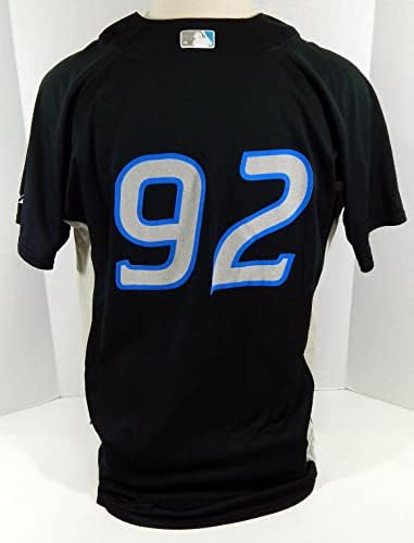 2008-10 Toronto Blue Jays 92 Oyun Kullanılmış Siyah Forma Vuruş Antrenmanı ST 46 100-Oyun Kullanılmış MLB Formaları
