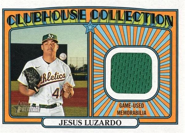 Jesus Luzardo oyuncu yıpranmış jersey yama beyzbol kartı (Atletizm, Marlins) 2021 Topps Miras Kulüp Binası Koleksiyonu