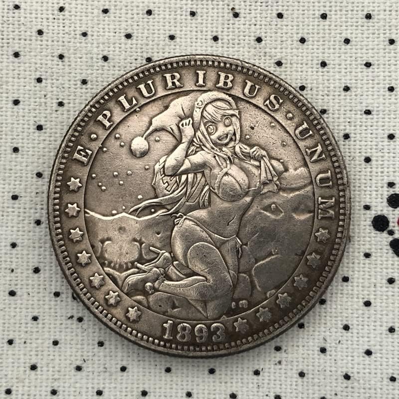 QİNGFENG 38mm Antik Gümüş Dolar Sikke Amerikan Morgan Serseri Sikke 1893 S Zanaat 153