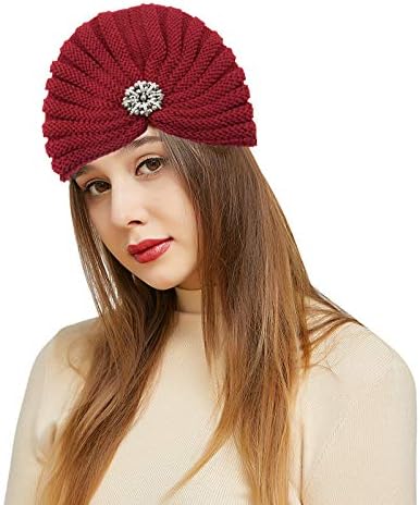 Kadın Kış Örme Bere Şapka kadın Yuvarlak Boncuk Aksesuarları şapka Yün şapka Örme şapka Bohemian burun