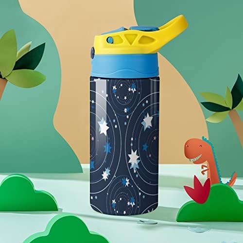 Okul için saman Gezegen Galaxy yalıtımlı Paslanmaz Çelik Vakum Bardak 500Ml ile su şişesi