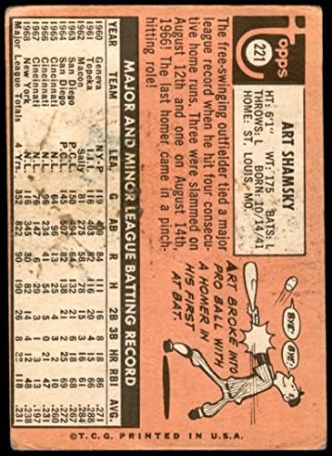 1969 Topps 221 Sanat Shamsky New York Mets (Beyzbol Kartı) ADİL Mets
