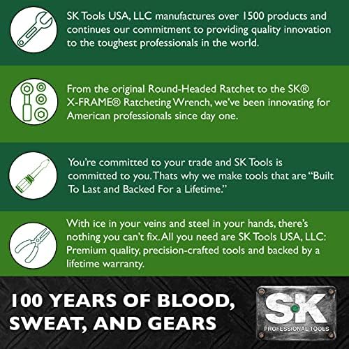 SK Tools USA, LLC, 4506, SK Ataşmanları ve Setleri, Dişi ve Erkek Sürücü Adaptör Seti, 1/4 İnç ila 1/2 İnç, SuperKrome