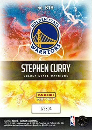 2022-23 Panini Anında Ayrılma B16 Stephen (Steph) Curry Basketbol Kartı Savaşçıları