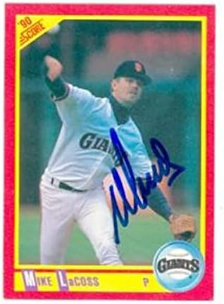 İmza Deposu 586351 Mike LaCoss İmzalı Beyzbol Kartı-San Francisco Giants 1990 Puanı-No. 253
