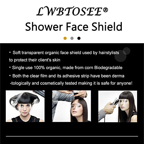 LWBTOSEE 50 adet Kalıcı Makyaj Duş Yüz Kalkanları Siperliği, Saç Spreyi için Tek Kullanımlık Yüz Kalkanları Maskeleri