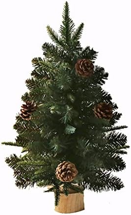 ZFRXIGN 45/60 cm Mini Noel Ağacı Paketi Yapay Yeşil Noel Ağacı Küçük Masaüstü Simülasyon Süsler PVC Malzeme ile Çam