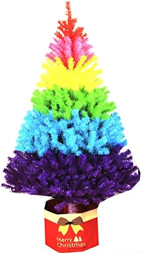 YUMUO Renkli Degrade Noel Ağacı, Pastoral Tarzı Noel Çam Ağacı Süsler, noel Ev Düğün Festivali Parti Deco-B 180 cm