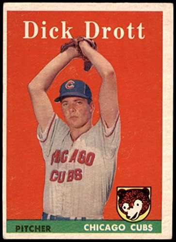 1958 Topps 80 Dick Drott Chicago Cubs (Beyzbol Kartı) VG/ESKİ Yavrular