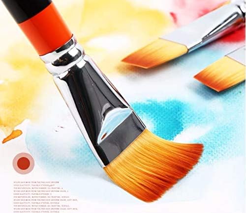 SDGH 8 adet / takım Düz Tepe Akrilik Sanat Zanaat Sanatçı Yağlı Suluboya Resim Boya Fırçası Sıra Kalem Sanat Malzemeleri