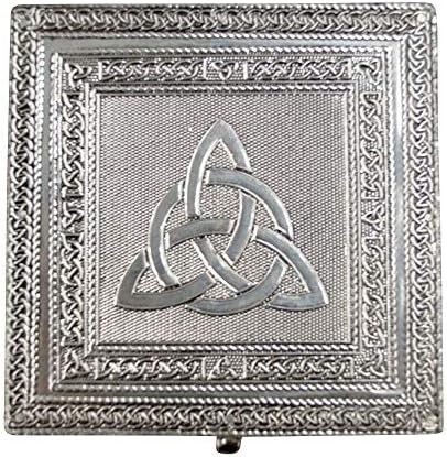 Vintage Mücevher Kutusu Kasa | 9 Stil / Çiçek Vurgulu Tasarımlı Bronz veya Gümüş Metalik Metal Kaplama / Küpeler,