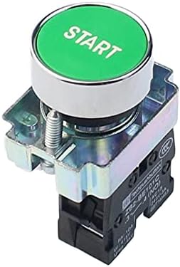 NUNOMO 22mm Start Stop Düğmesi Ok Sembolü ile XB2 Düz Dokunmatik Anahtar Düğmesi, Kendini Sıfırlama Düğmesi Anahtarı