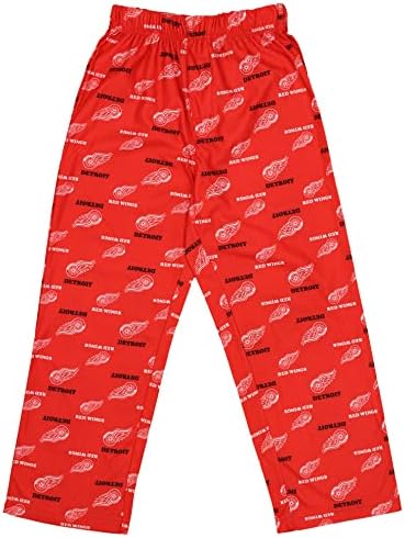 Dış Malzeme Detroit Red Wings NHL Erkek Gençlik (8-20) Takım Logosu Pijama dinlenme pantolonu, Kırmızı