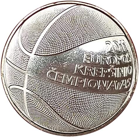 Litvanya 1 Litas 2011 Basketbol Şampiyonası 2011 KM 177 Sikke Orijinal Dünya Paraları Koleksiyon