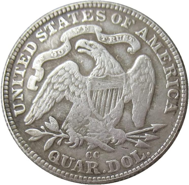 ABD 25 Cent Bayrağı 1878 Gümüş Kaplama Çoğaltma hatıra parası