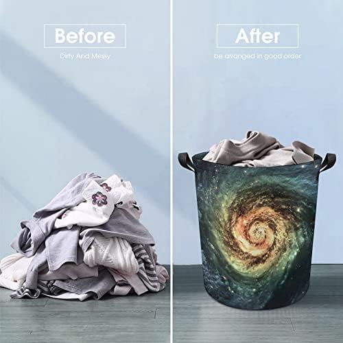 Güzel Spiral Galaxy Çamaşır sepeti Katlanabilir Çamaşır Sepeti çamaşır kutusu saklama çantası Kolları ile