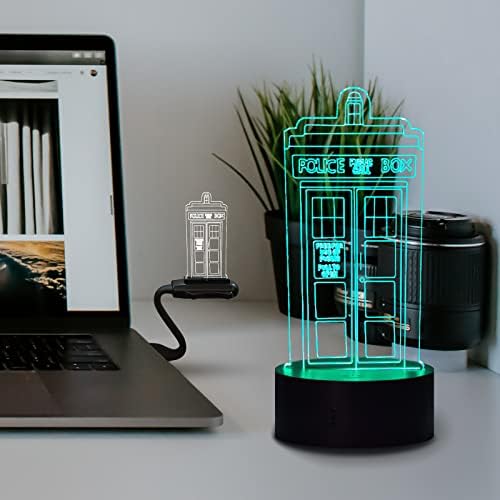 Polis Kutusu Tardıs 3D LED Gece Lambası Doktor Yaratıcı Çağrı Kutusu Masa masa lambası 16 Renk Değişimi Dokunmatik