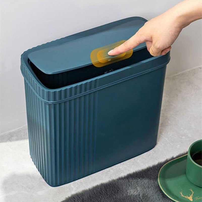 FEER Mutfak çöp tenekesi kapaklı Banyo akıllı çöp tenekesi çöp çöp kutusu Konteyner Otomatik çöp tenekesi (Renk: Mavi,