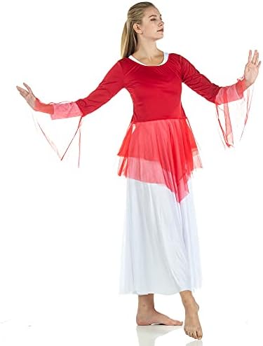 Danzcue Womens Bakanlığı Dans Şifon Etekli Tunik (Elbise Dahil değildir)