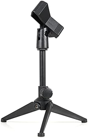 WDBBY Mikrofon masaüstü standı Tripod Mini Taşınabilir Masa Standı Ayarlanabilir mikrofon standı Mikrofon Klip Tutucu