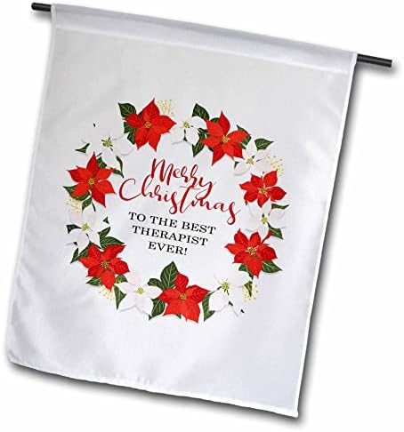 3dRose Gelmiş Geçmiş en iyi Terapiste Mutlu Noeller-Atatürk Çiçeği Çelengi-Bayraklar (fl_350765_1)