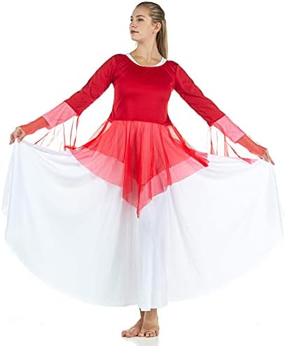 Danzcue Womens Bakanlığı Dans Şifon Etekli Tunik (Elbise Dahil değildir)