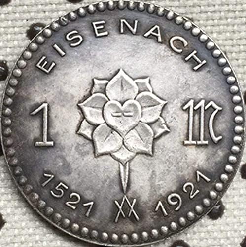 1921 Alman Sikke Bakır Kaplama Gümüş Kaya Paraları El Sanatları CollectionCoin Koleksiyonu hatıra parası