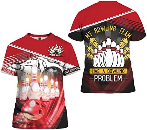 Kişiselleştirilmiş Amerikan Bowling Gömlek Özel Adı Bowling , 3D Gömlek Bowling Takımım ,Gömlek Bowling Melon Hediye