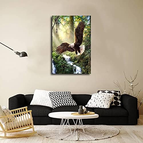 Kel Kartal Duvar Sanatı Orman Kuşlar Kanatlarını Yaymak Posterler Modern Baskılar Resimleri Tuval Duvar Sanatı Ev