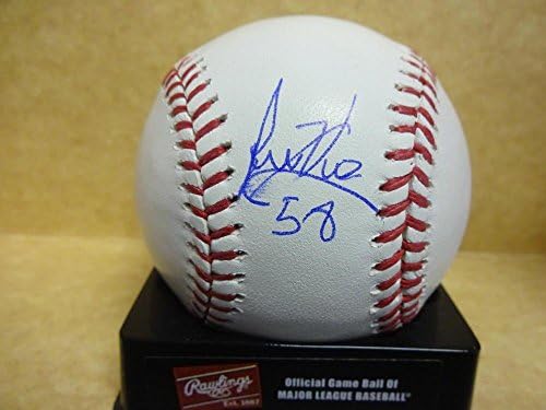 Jose Valdez Detroit Tigers / angels, coa İmzalı Beyzbol Topları ile ML Beyzbol İmzaladı