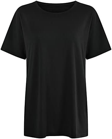 MtsDJSKF Boy T Shirt, sevimli Desen Baskı Kısa Kollu O Boyun Spor Tunik Bluz Gevşek Uydurma Tişörtleri Kadınlar için