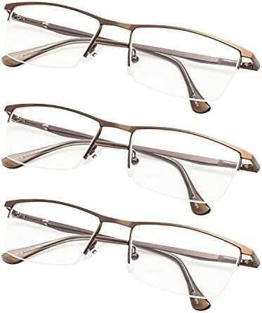 Gr8Sıght Yarım Jant okuma gözlüğü 3'lü yaylı menteşeler Kadınlar ve Erkekler için