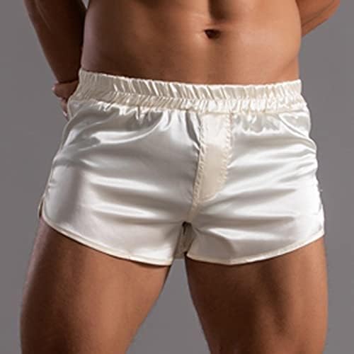Bmısegm Erkek Boksörler Iç Çamaşırı Erkek Yaz Düz Renk Pantolon Elastik Bant Gevşek Hızlı Kuru Rahat Spor Kısa Iç