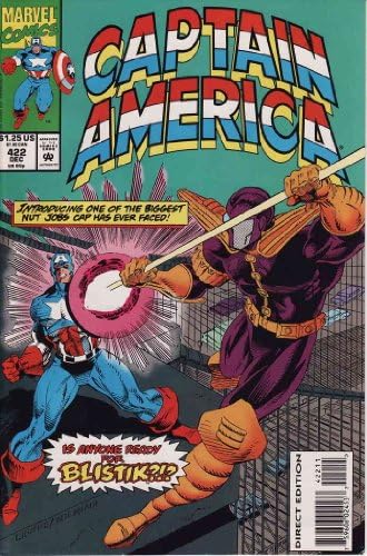 Kaptan Amerika (1. Seri) 422 FN; Marvel çizgi romanı / Mark Gruenwald