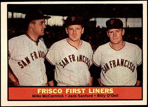 1961 Topps 383 Frisco İlk Gömlekleri Mike McCormick / Jack Sanford / Billy ODell San Francisco Devleri (Beyzbol