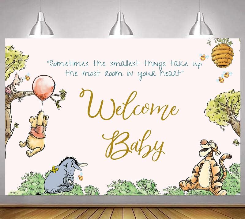 Mürekkep Rüzgar Winnie Ayı Zemin Karşılama Bebek Tasarım Fotoğraf Arka Plan Pooh Bebek Duş Afiş Kapalı Açık Oturma