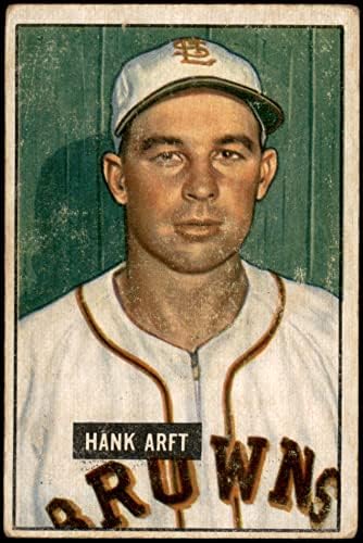 1951 Okçu 173 Hank Arft St. Louis Browns (Beyzbol Kartı) VG Browns