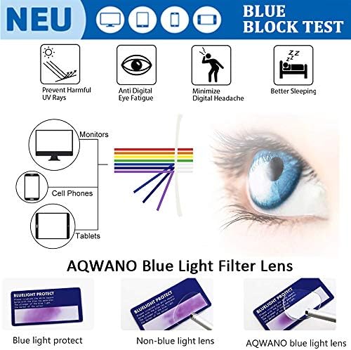 AQWANO Şık Tasarımcı mavi ışık engelleme bilgisayar okuma gözlüğü moda Anti Göz Yorgunluğu / UV ışını Yaylı Menteşe