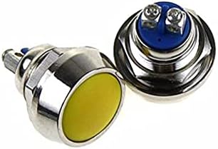 BUDAY 12mm anlık Metal basmalı anahtar Renkli anahtarları Küresel Paslanmaz Çelik Araba Modifikasyonu Boynuz Kapı