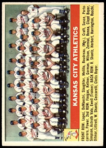1956 Topps 236 Atletizm Takımı Kansas City Atletizm (Beyzbol Kartı) ESKİ Atletizm