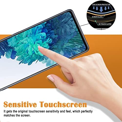 KKEIKO 3 Paket Ekran Koruyucu ile Uyumlu Galaxy S20 FE 4G / S20 FE 5G, Temperli Cam Ekran Koruyucu için Samsung Galaxy